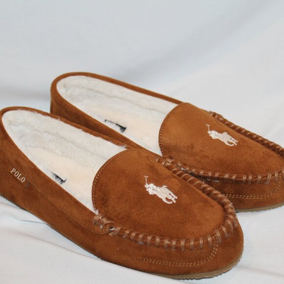 POLO RALPH LAUREN WOMEN'S‎ CHESNUT COMFORT SLIPPERS SZ 11 - Picture 1 of 8